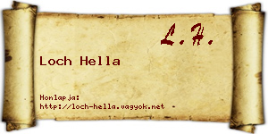 Loch Hella névjegykártya